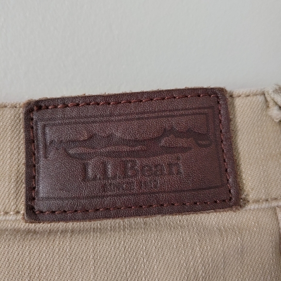 Vintage L.L Bean 1912 Straight Leg Jeans Size 12 Tall Khaki Tan - Picture 14 of 16